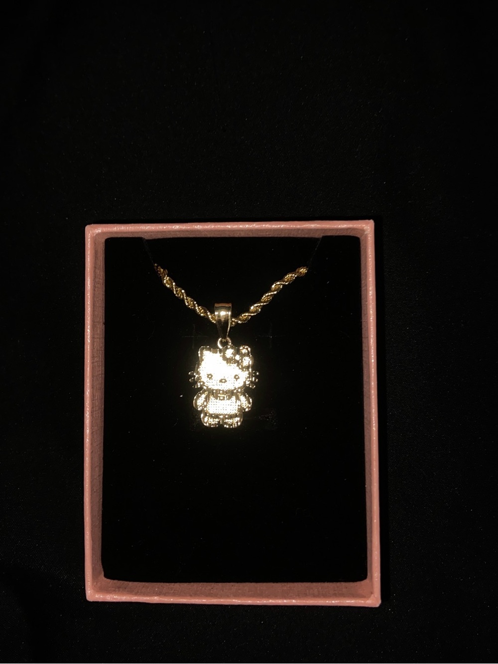 Gold Hello Kitty Pendant Necklace - Women's Jewelry
